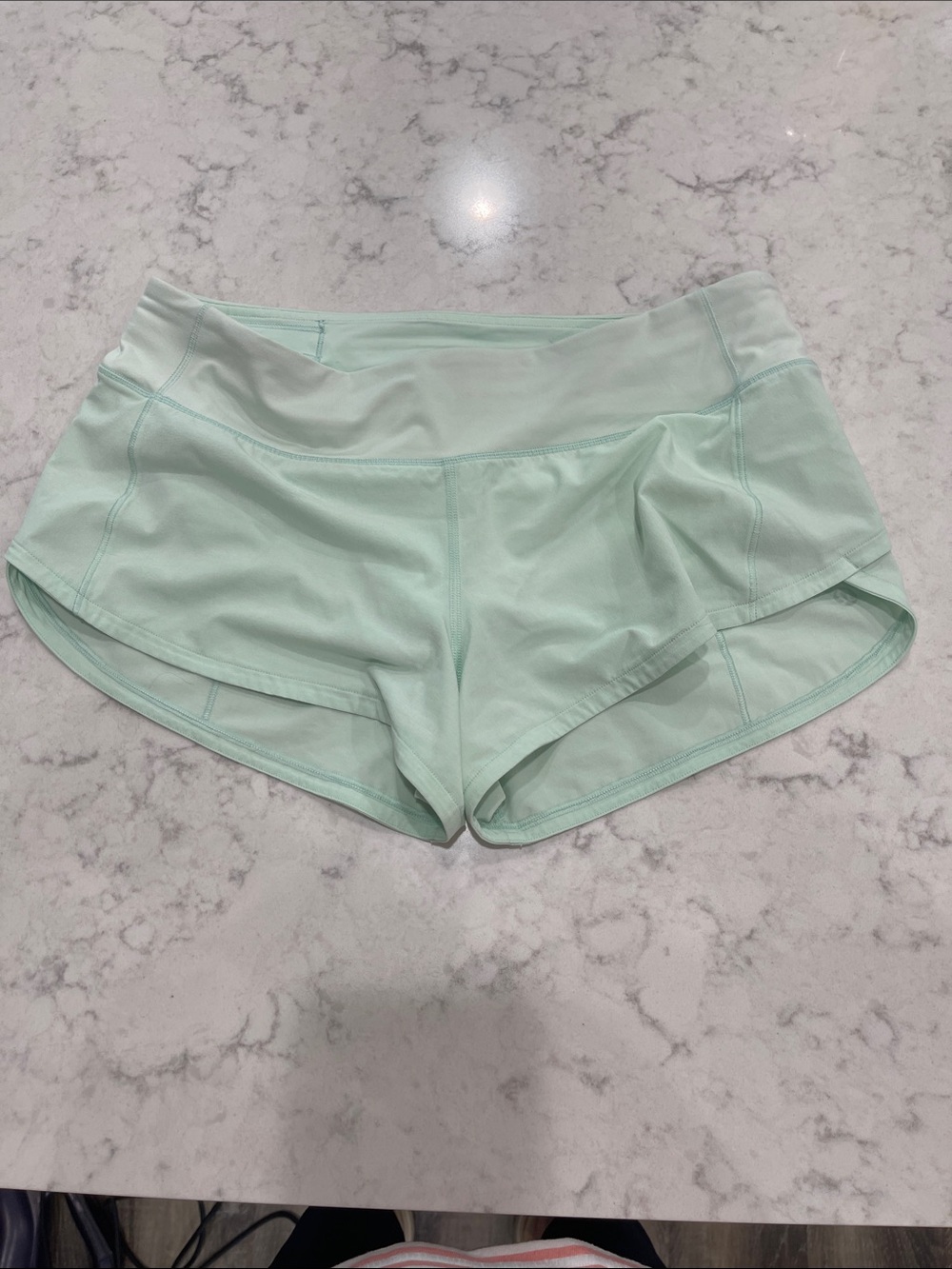 lululemon athletica Mint Green Speed Up 2.5” Low Rise Running Shorts